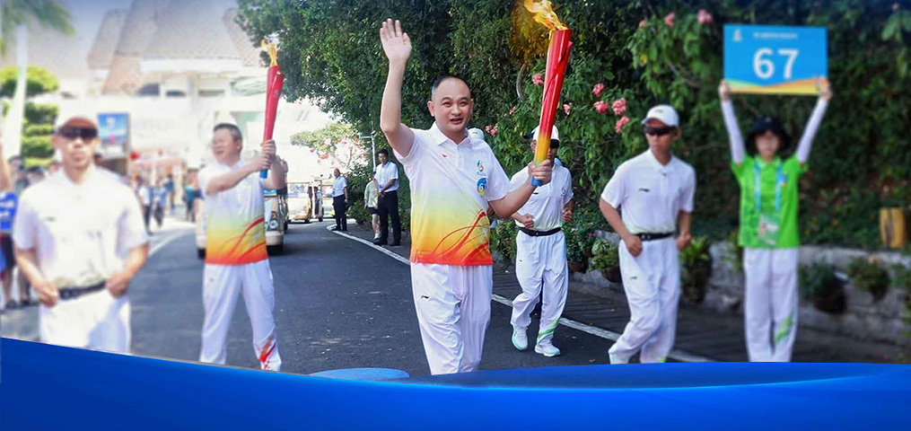 三亚亚洲沙滩运动会丨九五至尊VI老品牌赵董热情递火，，，燃领热泵行业新未来！